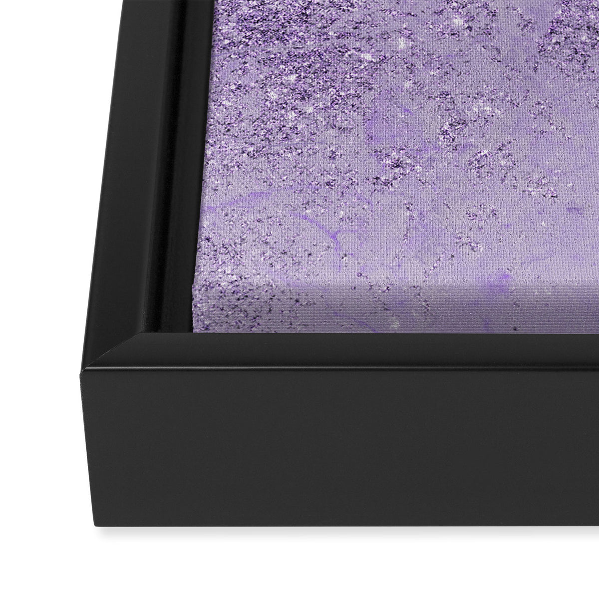Modern elegant lavender lilac glitter marble Framed Canvas Print Gallery Image 3
