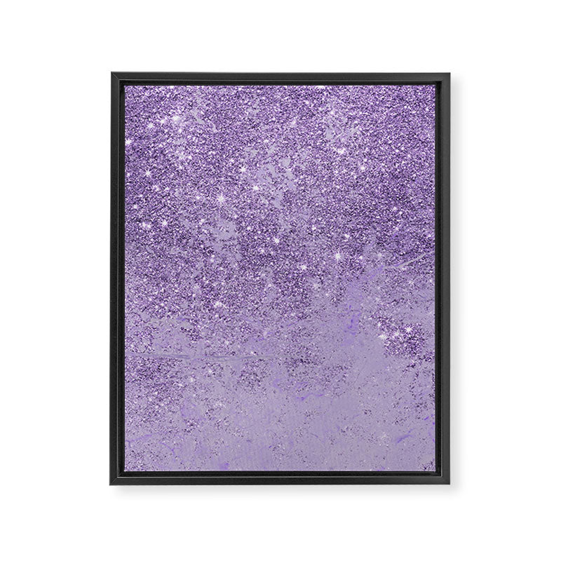 Modern elegant lavender lilac glitter marble Framed Canvas Print Gallery Image 8