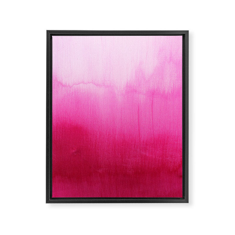 Modern fuchsia watercolor paint brushtrokes Framed Canvas Print Gallery Image 8