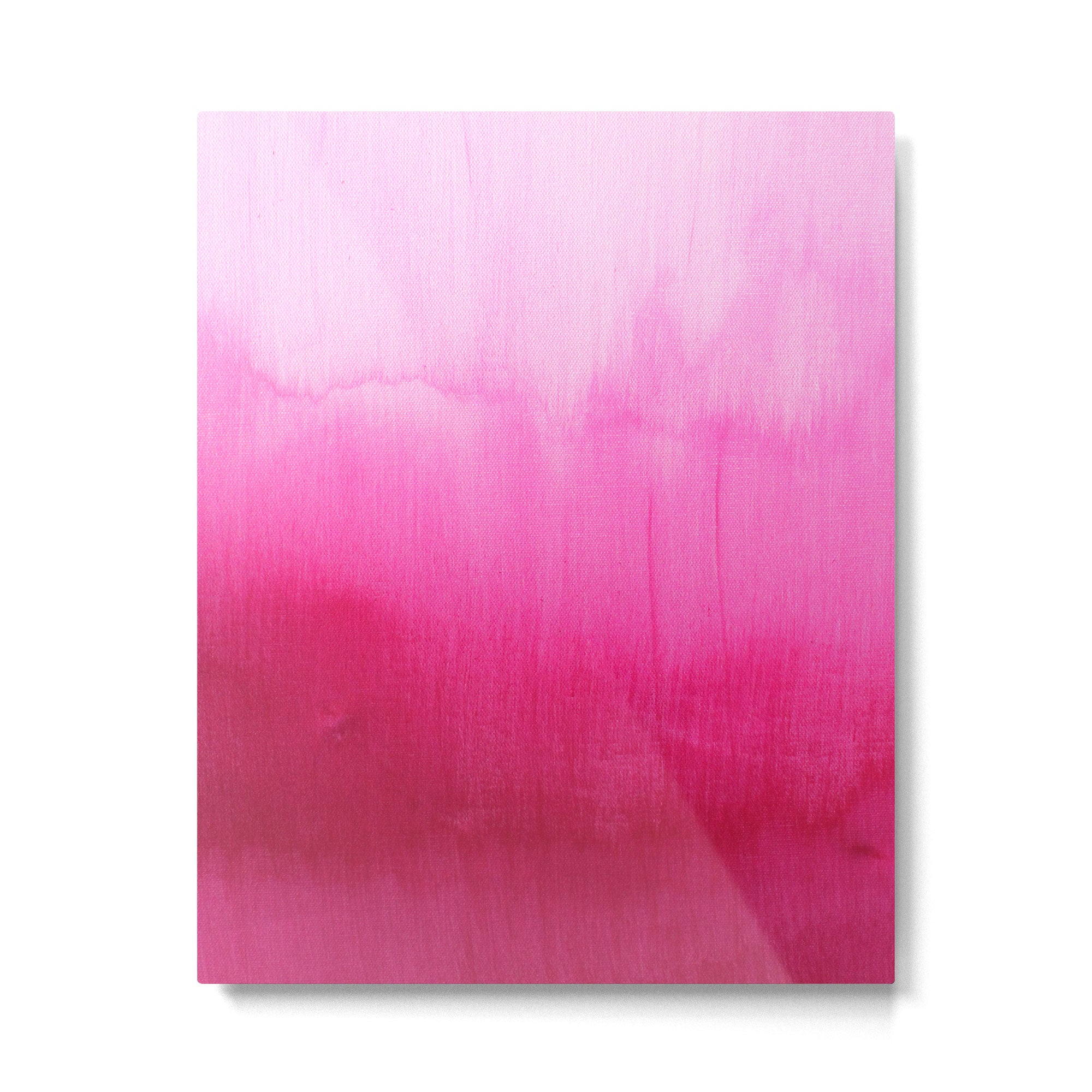 Modern fuchsia watercolor paint brushtrokes Metal Print Gallery Image 6