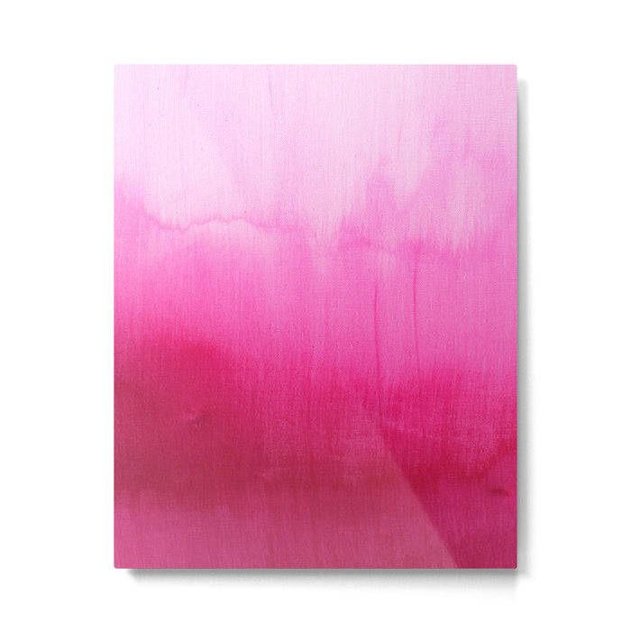 Modern fuchsia watercolor paint brushtrokes Metal Print Gallery Image 1