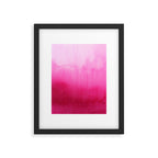 Modern fuchsia watercolor paint brushtrokes Framed Art Print Gallery Image 4