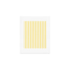 Modern geometrical baby yellow white stripes pattern Art Print Gallery Image 1