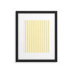 Modern geometrical baby yellow white stripes pattern Framed Art Print Gallery Image 6