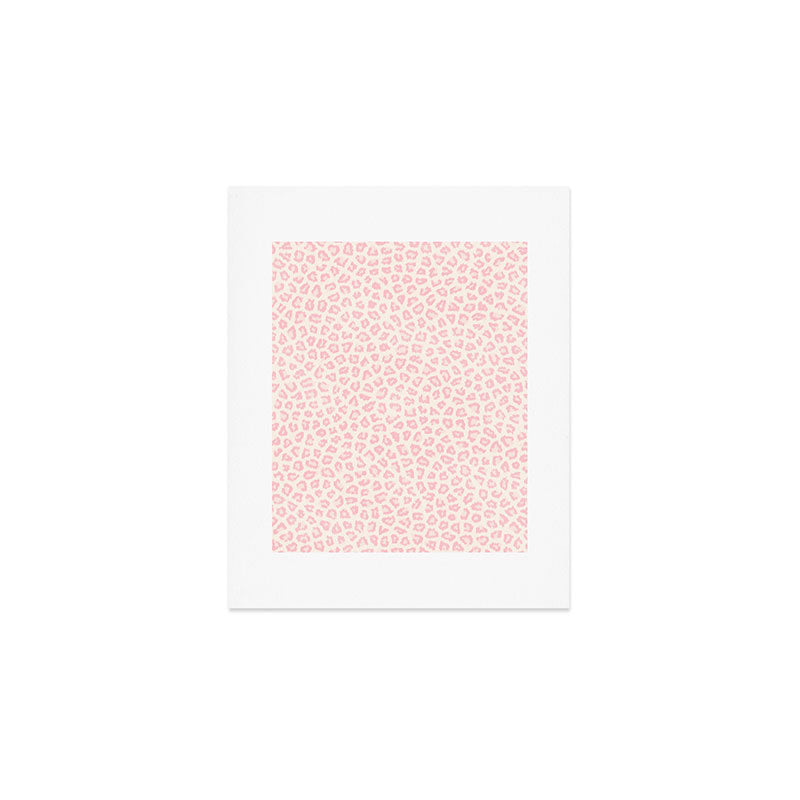 Modern ivory blush pink girly cheetah animal print pattern Art Print Gallery Image 1