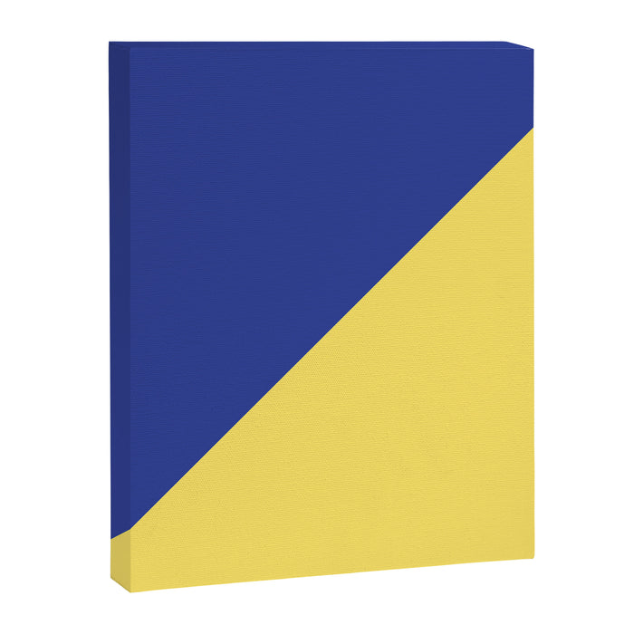Modern royal blue sunshine yellow trendy color block Canvas Print Gallery Image 1