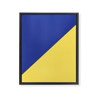 Modern royal blue sunshine yellow trendy color block Framed Canvas Print Gallery Image 8