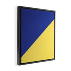 Modern royal blue sunshine yellow trendy color block Framed Canvas Print Gallery Image 2