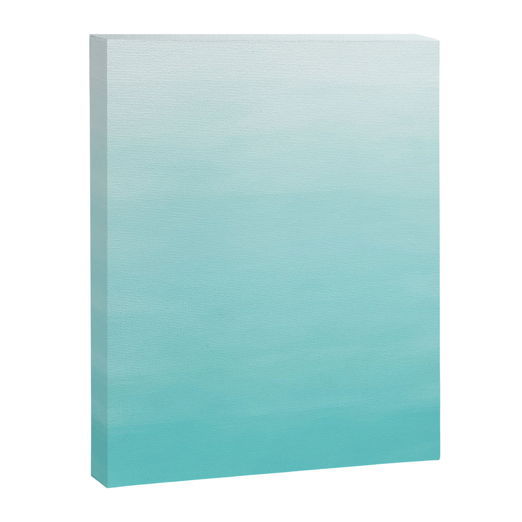Modern teal watercolor gradient ombre brushstrokes pattern Canvas Print Gallery Image 8