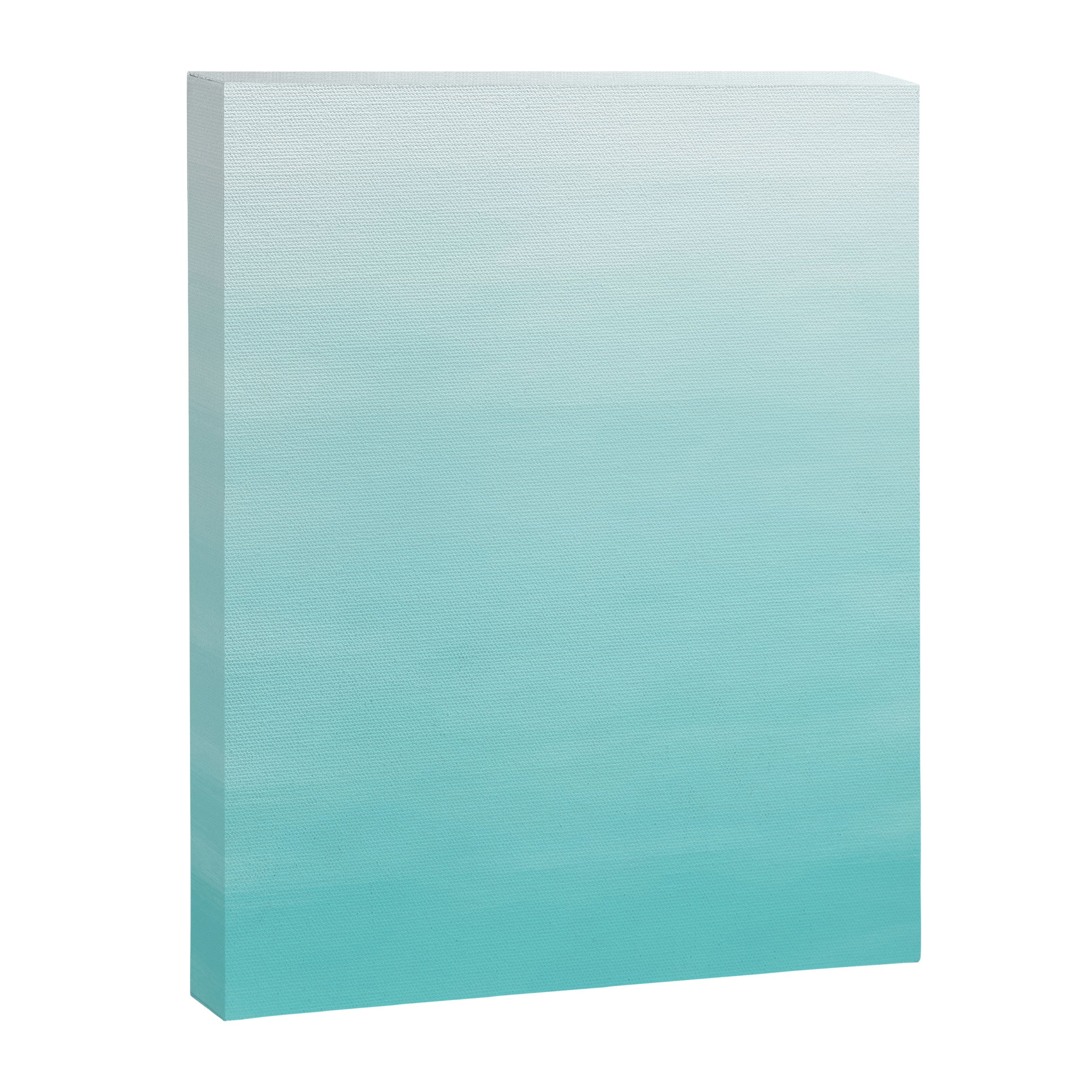 Modern teal watercolor gradient ombre brushstrokes pattern Canvas Print Gallery Image 8