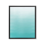 Modern teal watercolor gradient ombre brushstrokes pattern Framed Canvas Print Gallery Image 8