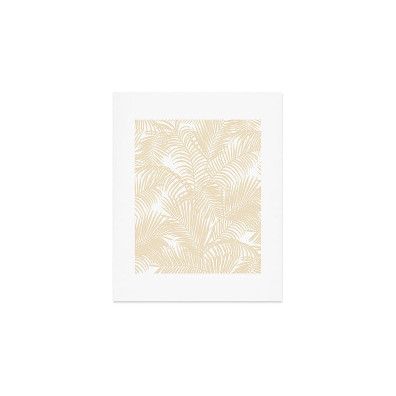 Modern tropical elegant ivory palm tree pattern Art Print Gallery Image 1