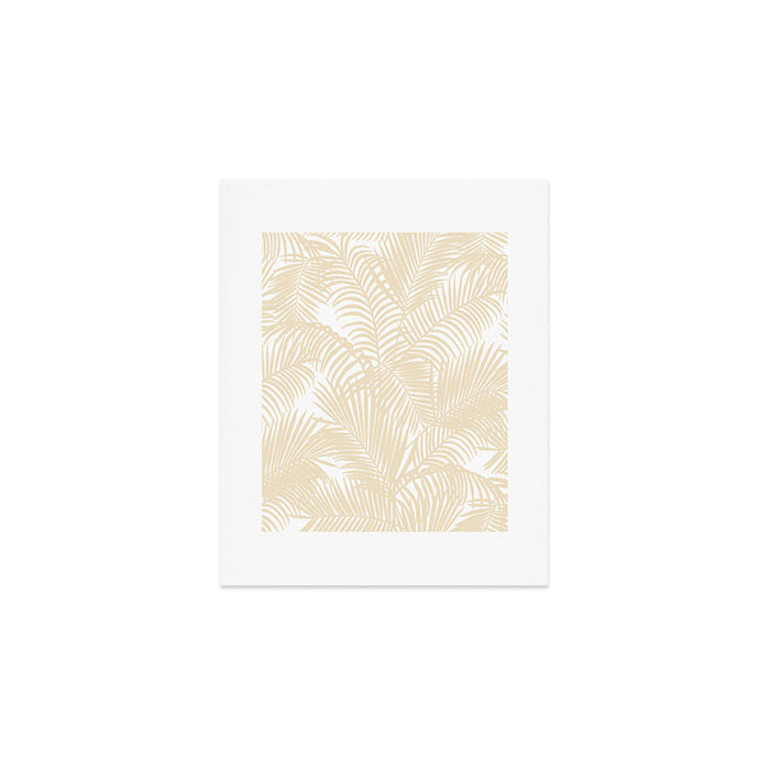 Modern tropical elegant ivory palm tree pattern Art Print Gallery Image 1