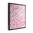 Modern white pink  watercolor animal print Framed Canvas Print Gallery Image 2