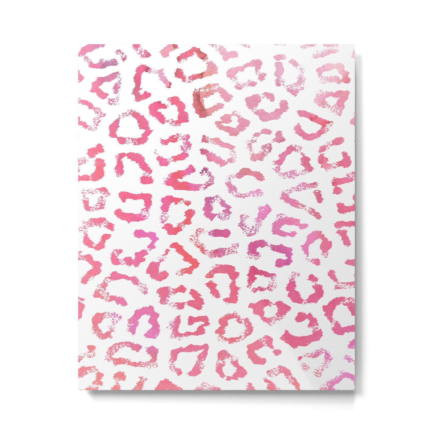 Modern white pink  watercolor animal print Metal Print Gallery Image 6