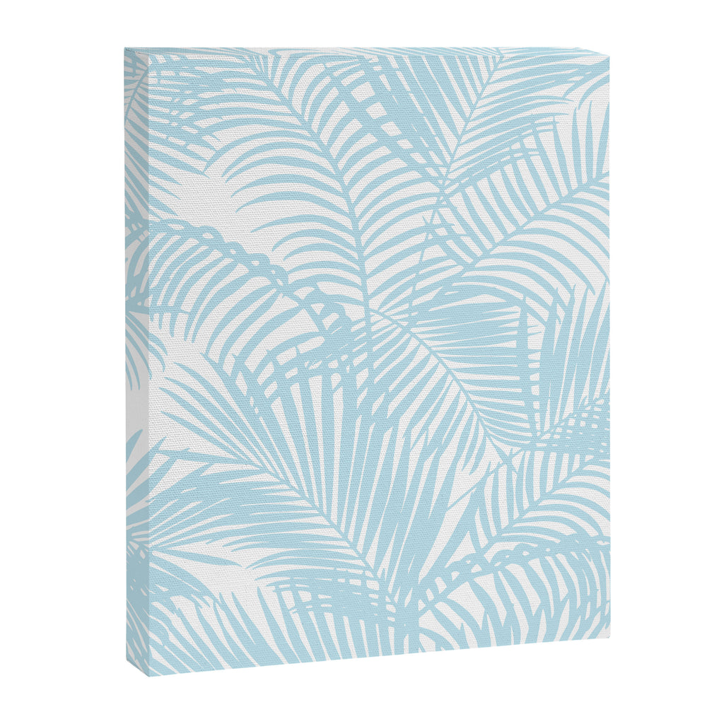 Pastel blue modern simple tropical palm tree Canvas Print Gallery Image 8