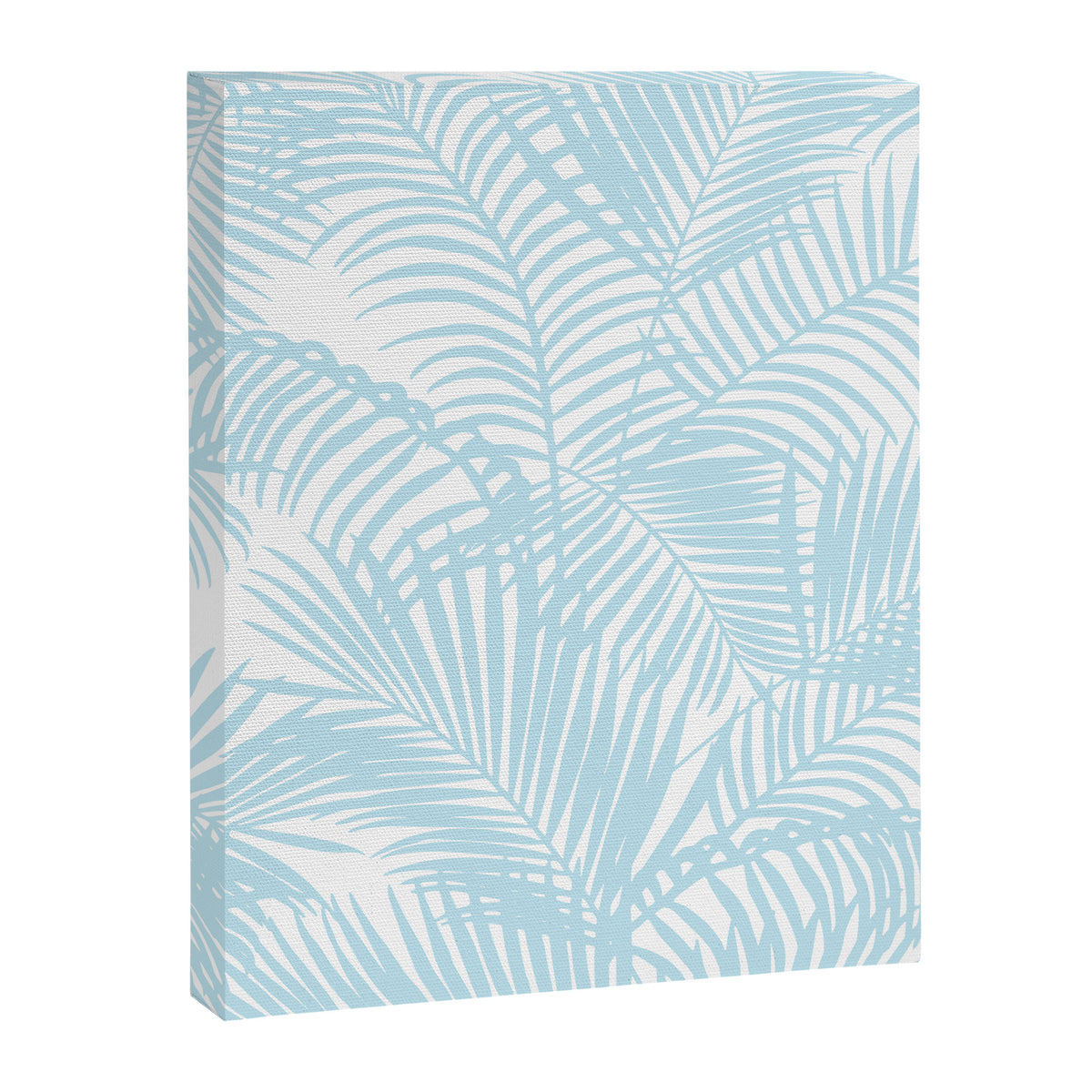 Pastel blue modern simple tropical palm tree Canvas Print Gallery Image 8