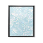 Pastel blue modern simple tropical palm tree Framed Canvas Print Gallery Image 8