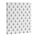 Simple black white modern nautical anchor Canvas Print Gallery Image 8