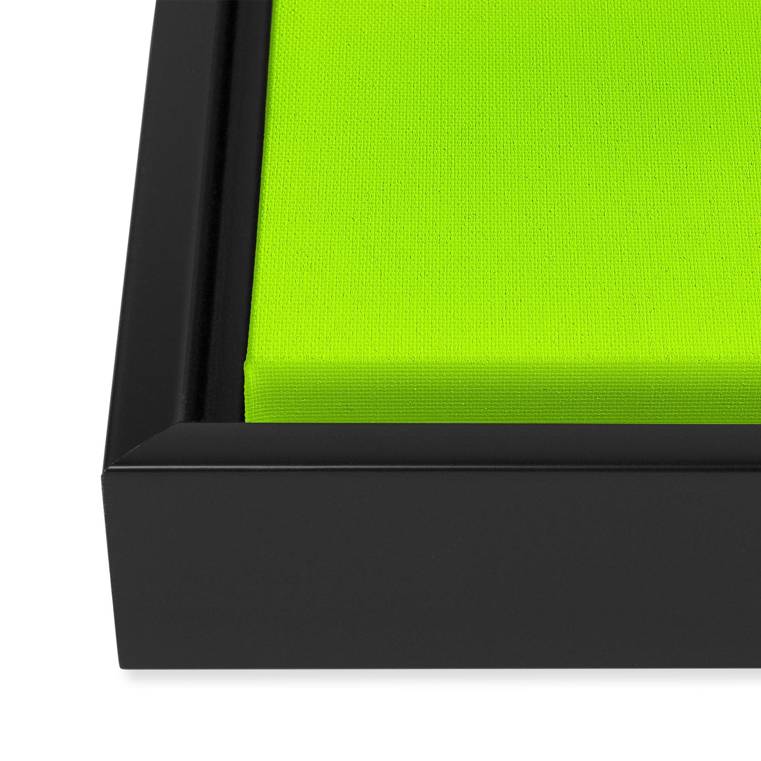 Trendy modern lime green neon color Framed Canvas Print Gallery Image 3