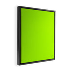 Trendy modern lime green neon color Framed Canvas Print Gallery Image 2