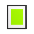Trendy modern lime green neon color Framed Art Print Gallery Image 6