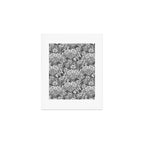 Vintage bohemian black white roses country floral Art Print Gallery Image 1