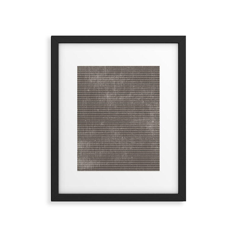 Vintage pastel brown abstract geometrical stripes Framed Art Print Gallery Image 6