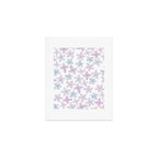 Watercolor hand painted lavender lilac blue floral Art Print Gallery Image 1