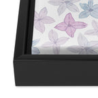 Watercolor hand painted lavender lilac blue floral Framed Canvas Print Gallery Image 3
