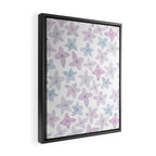 Watercolor hand painted lavender lilac blue floral Framed Canvas Print Gallery Image 2