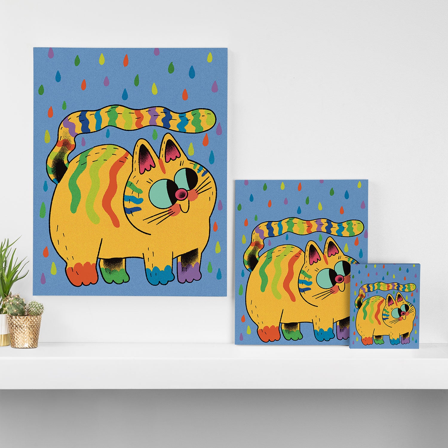 Rainbow Rain Canvas Print Gallery Image 3