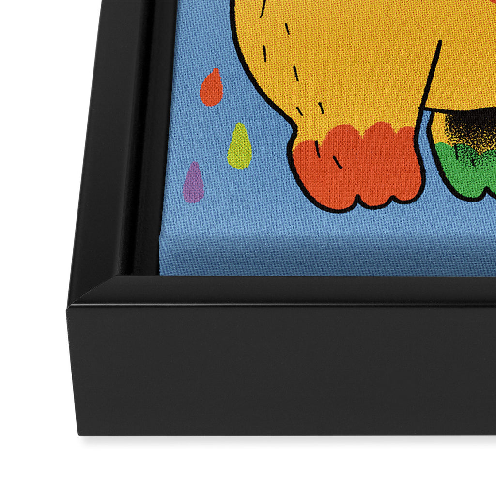Rainbow Rain Framed Canvas Print Gallery Image 3