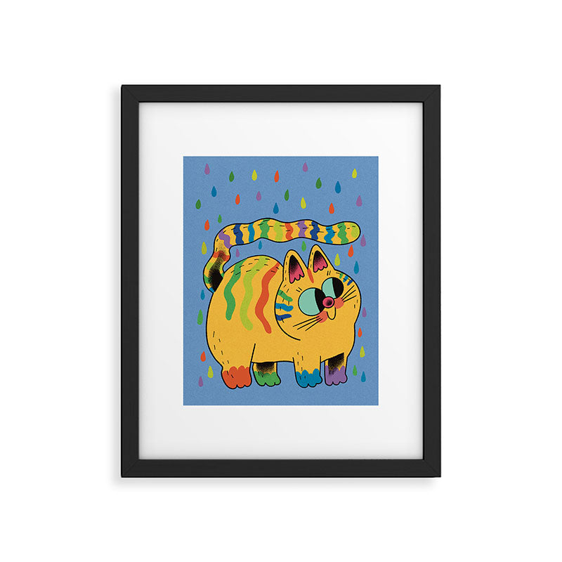 Rainbow Rain Framed Art Print Gallery Image 5