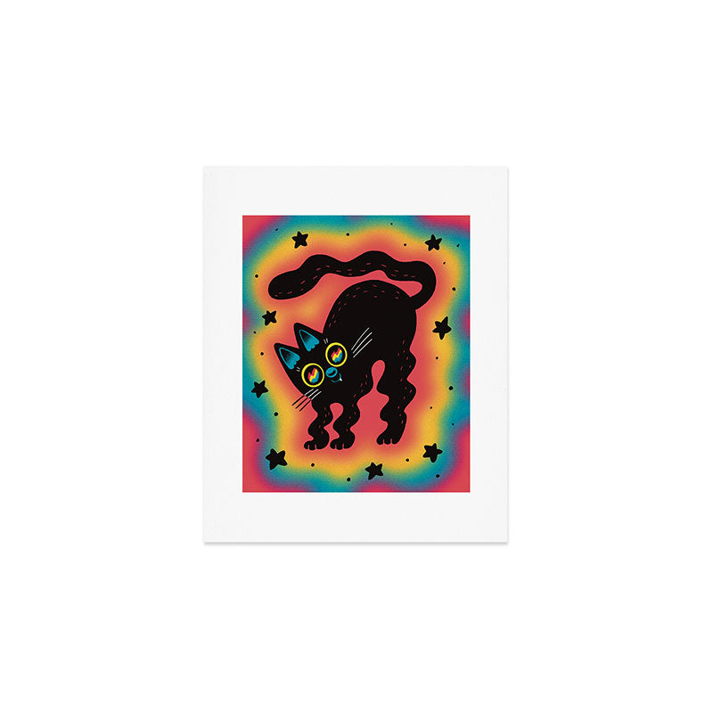Wiggle Cat Art Print