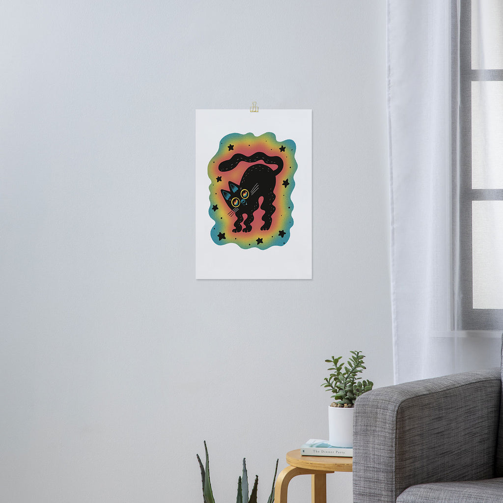 Wiggle Cat Art Print Gallery Image 3