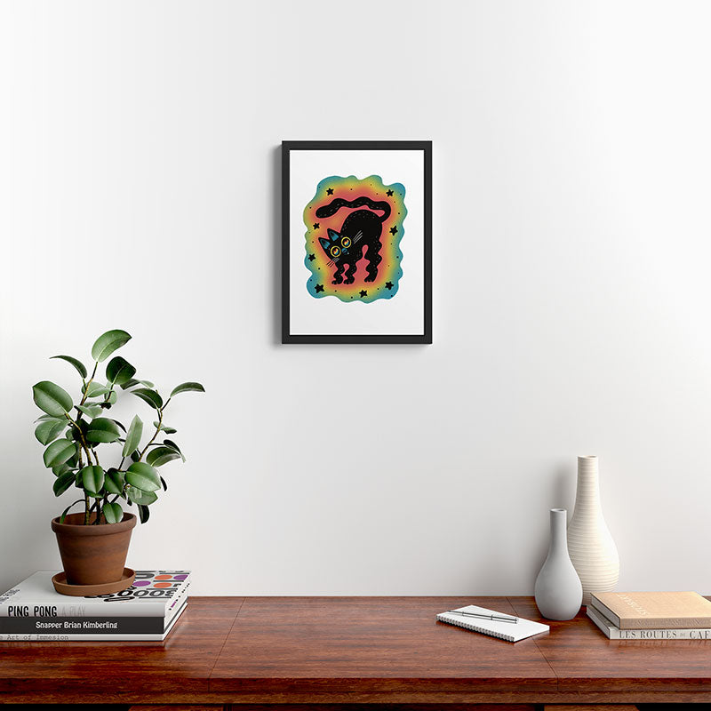 Wiggle Cat Framed Art Print Gallery Image 2