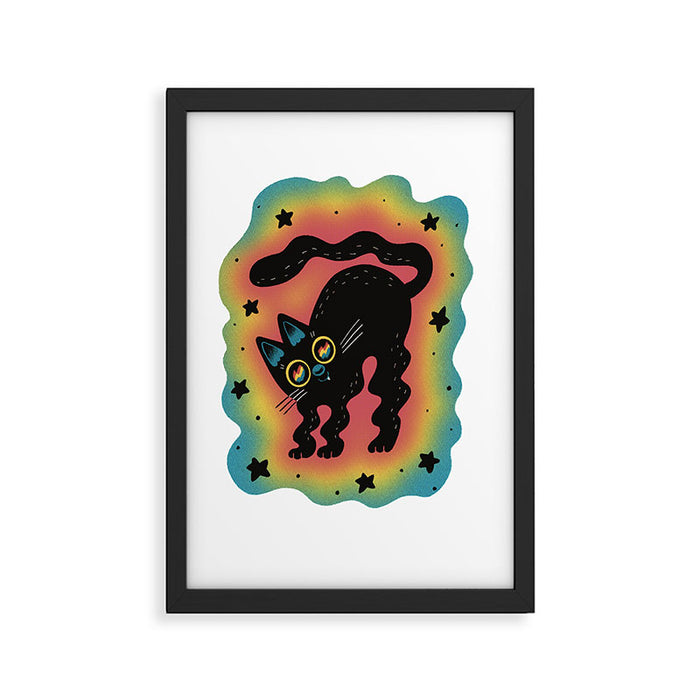 Wiggle Cat Framed Art Print Gallery Image 1