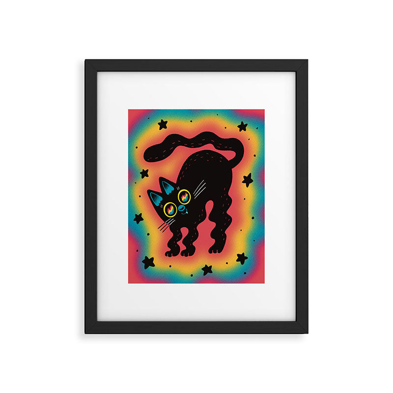 Wiggle Cat Framed Art Print
