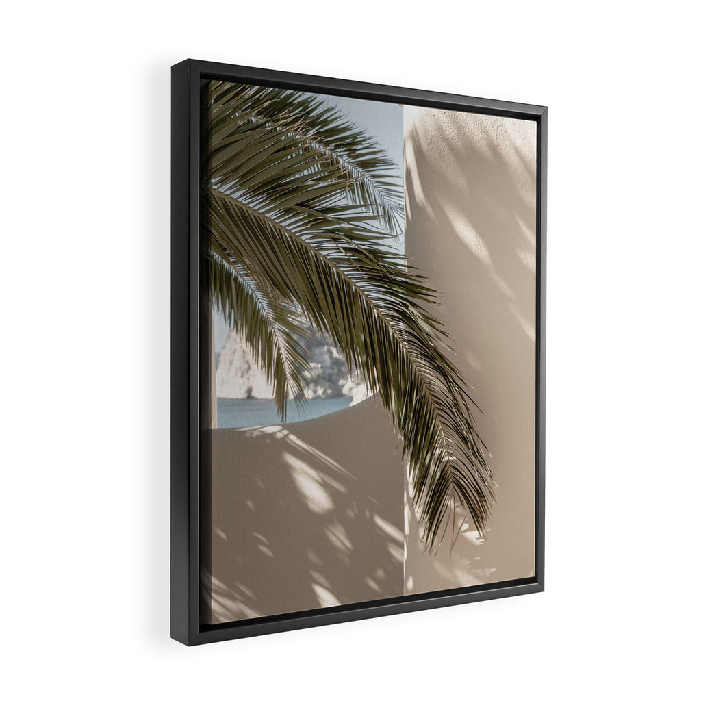 Mediterranean Spain Travel Palm Leaf Framed Canvas Print Gallery Image 2