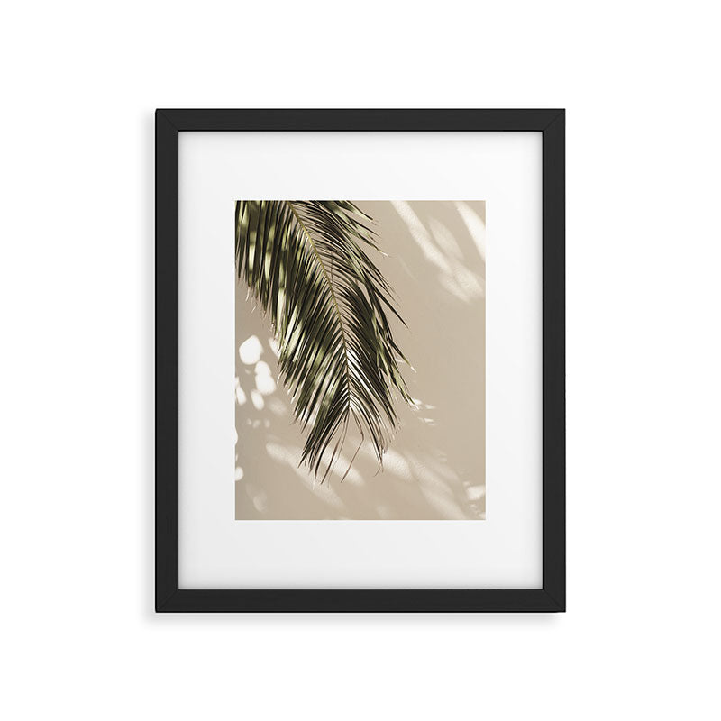 Palm Leaf Shadow Summer Framed Art Print Gallery Image 5