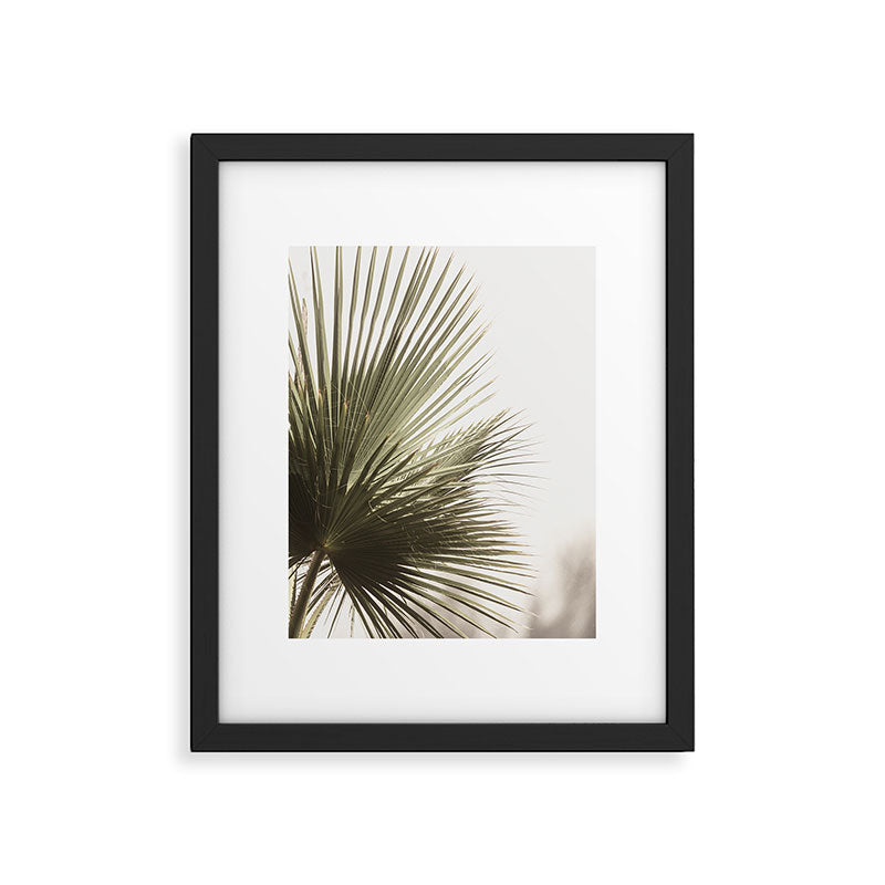 Palm Leaf Tropical Framed Art Print