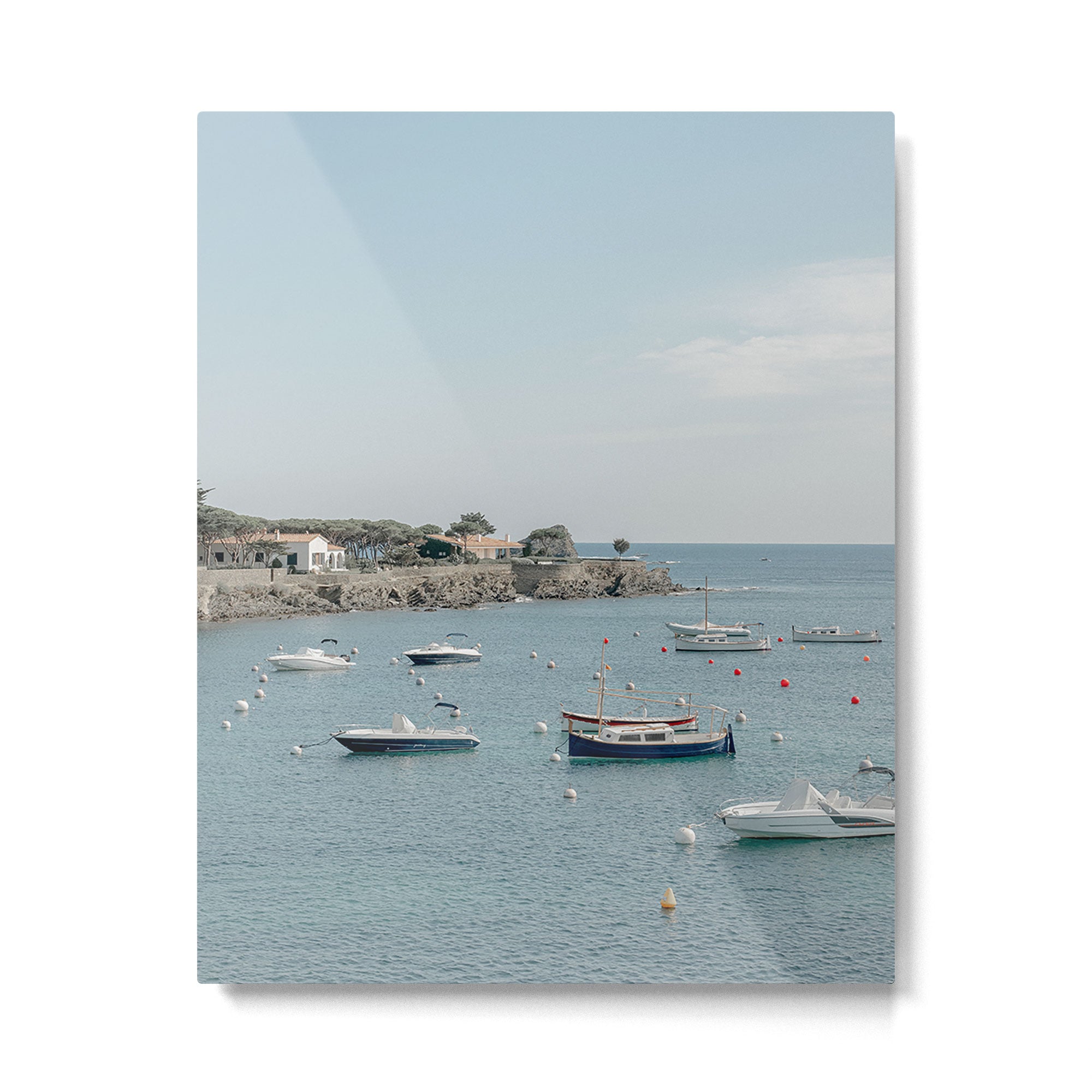 Small Spain Village Costline View With Boats Metal Print Gallery Image 4