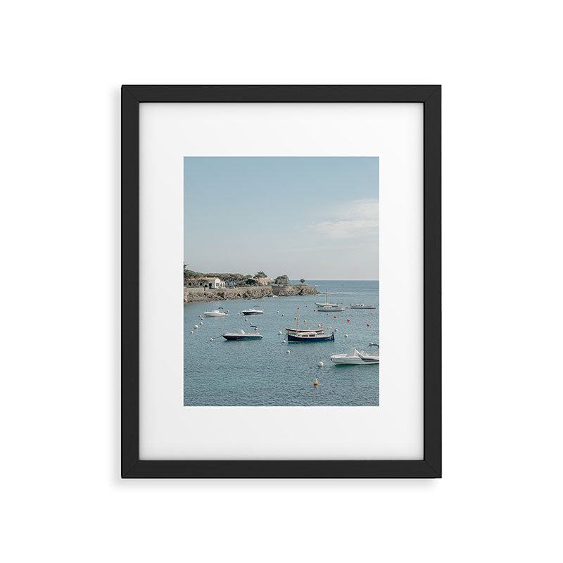 Small Spain Village Costline View With Boats Framed Art Print Gallery Image 5