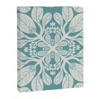 Naupaka hawaiian quilt design on dusty teal  Canvas Print Gallery Image 8