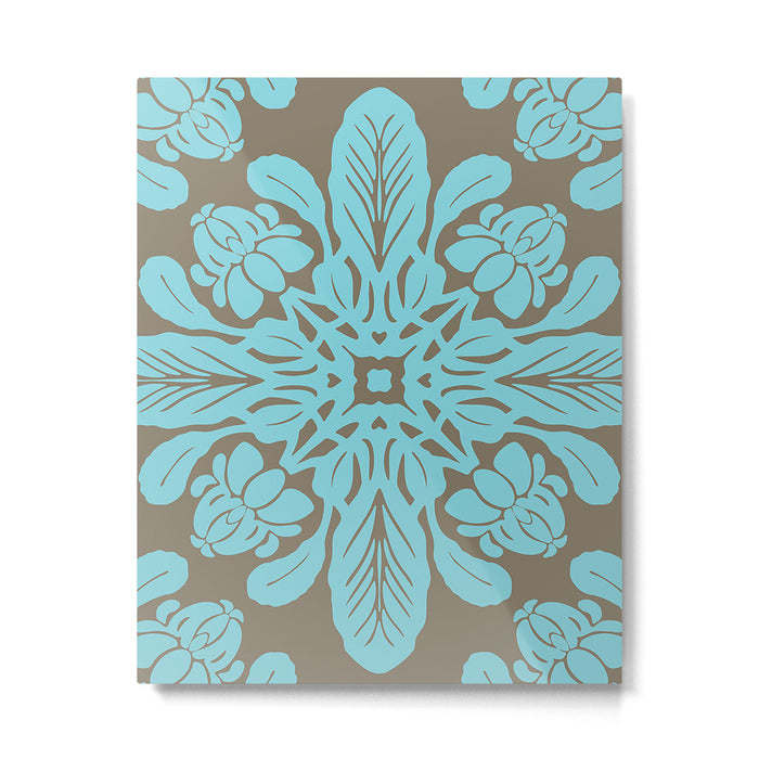 Pua Kalaunu Hawaiian quilt crown flower Metal Print Gallery Image 1