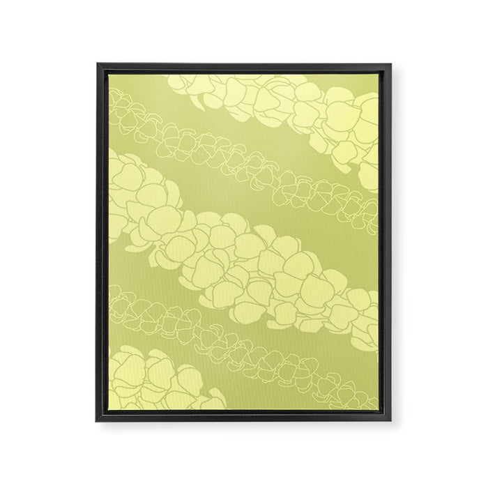 Puakenikeni lei Hawaii art v1 Framed Canvas Print Gallery Image 1