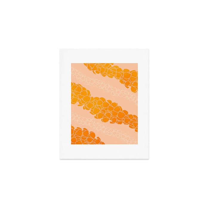 Puakenikeni leis on coral pink Art Print Gallery Image 1