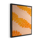 Puakenikeni leis on coral pink Framed Canvas Print Gallery Image 2