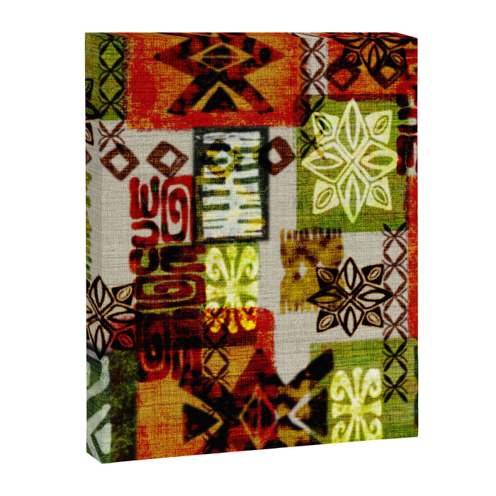Vintage Hawaii Barkcloth Tapa Beach design Canvas Print Gallery Image 1